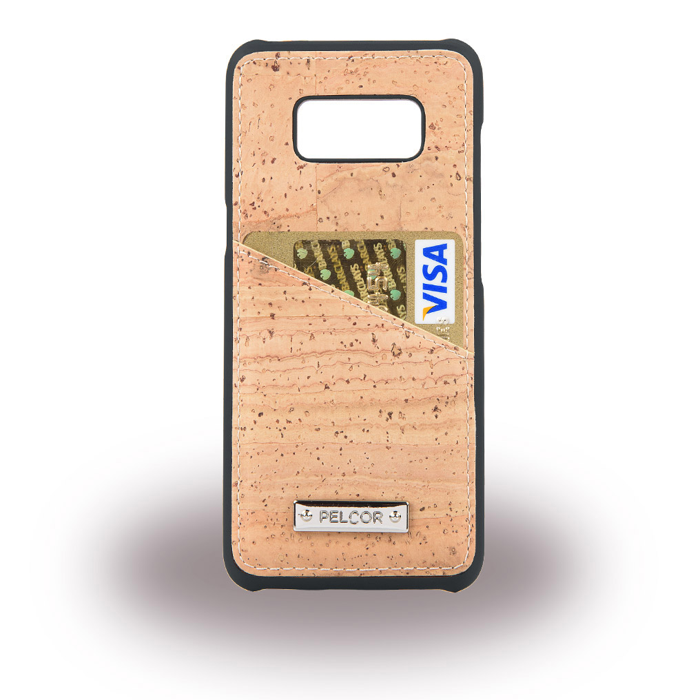 Pelcor Kork Tasche Cover Hülle Galaxy S8+ Schwarz