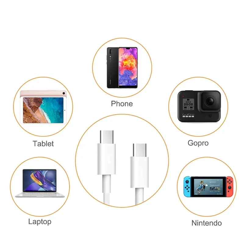 USB-C auf USB-C Kabel Weiss