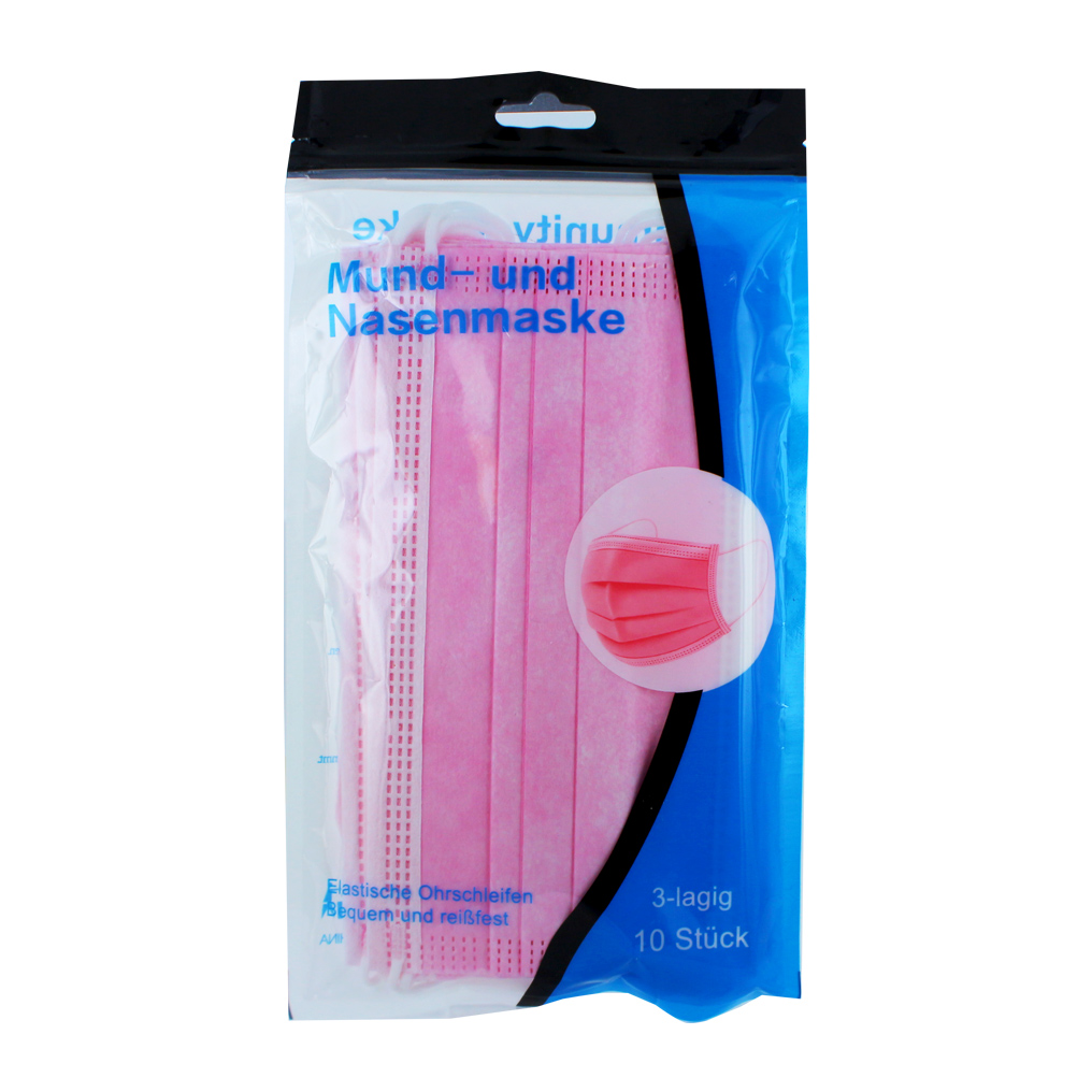 10 pieces Disposable face mask pink