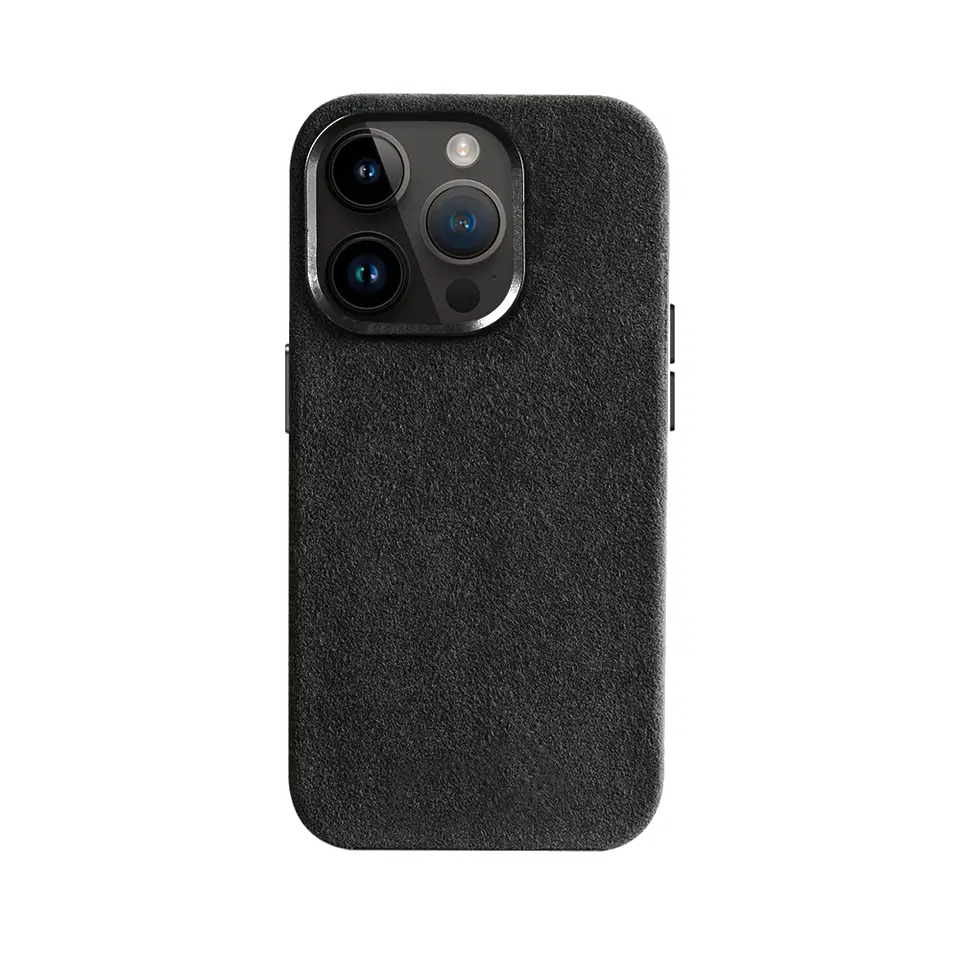 Alcantara Hard Case Schwarz iPhone 15 Plus