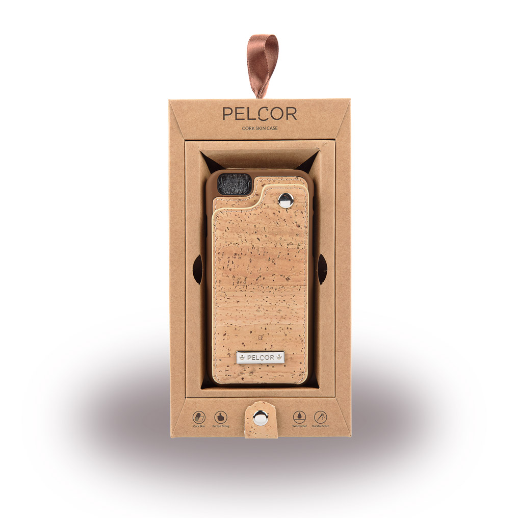 Pelcor Kork Hülle  Cover iPhone 7+, 8+ Braun