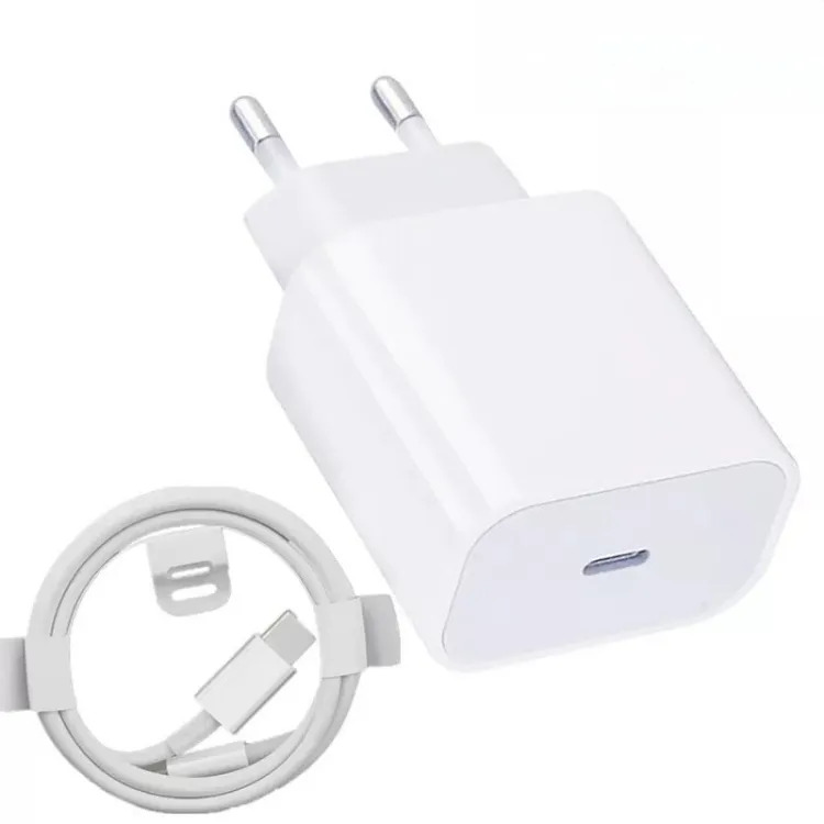 Ladegerät 20W + Typ C zu USB-C Kabel Weiss